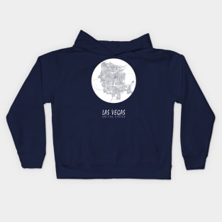 Las Vegas, Nevada, USA City Map - Full Moon Kids Hoodie